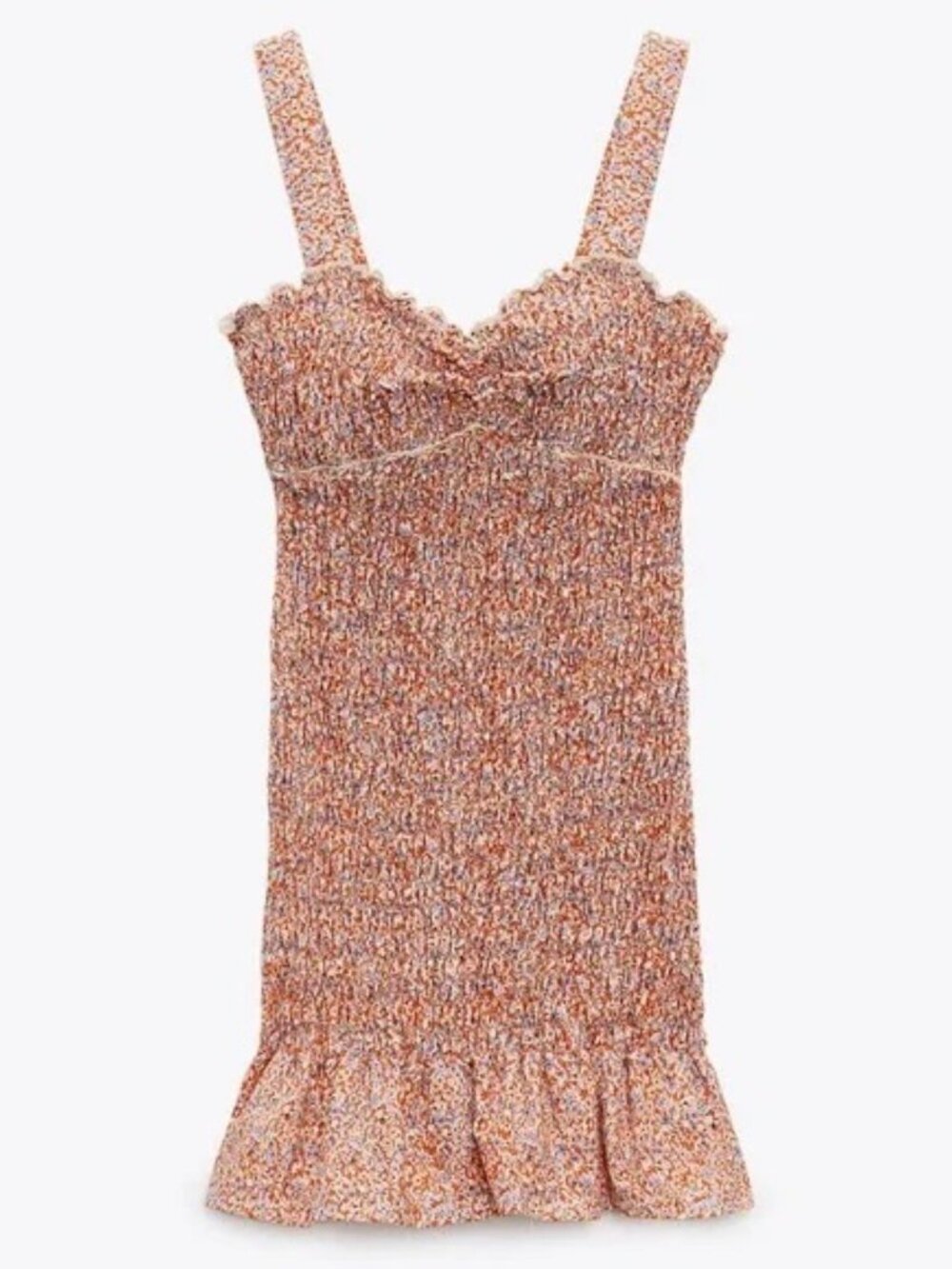 Zara Smocked Floral Dress